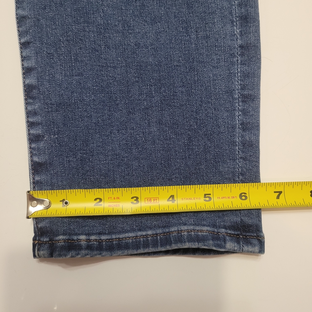 Express Slim High Rise  Blue Women's Jeans buttoned  Size 6S - Picture 9 of 16
